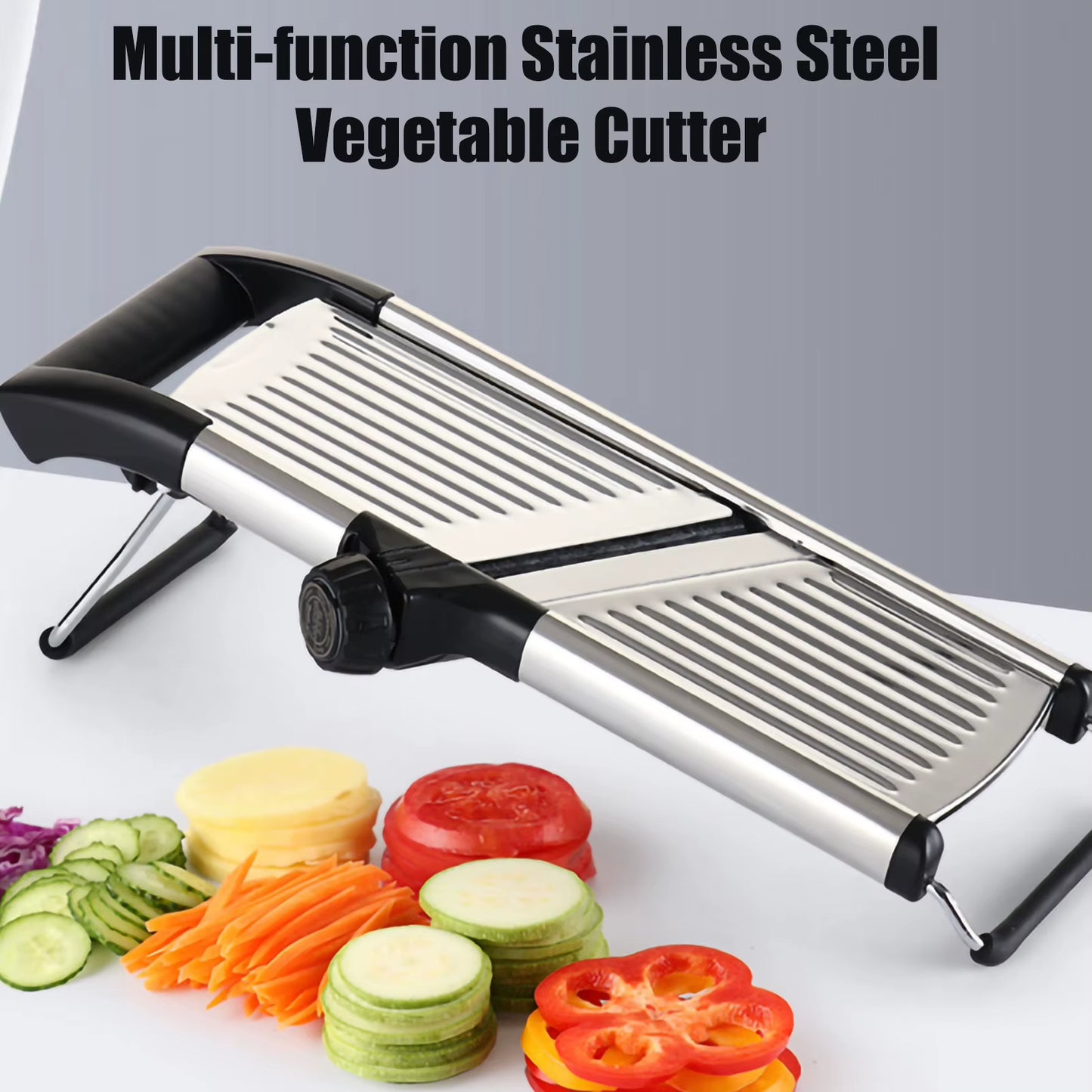 Multi-Function Adjustable Mandoline Slicer Stainless Steel Vegetable Slicer Chopper Cutter for Potato Tomato Onion Carrot