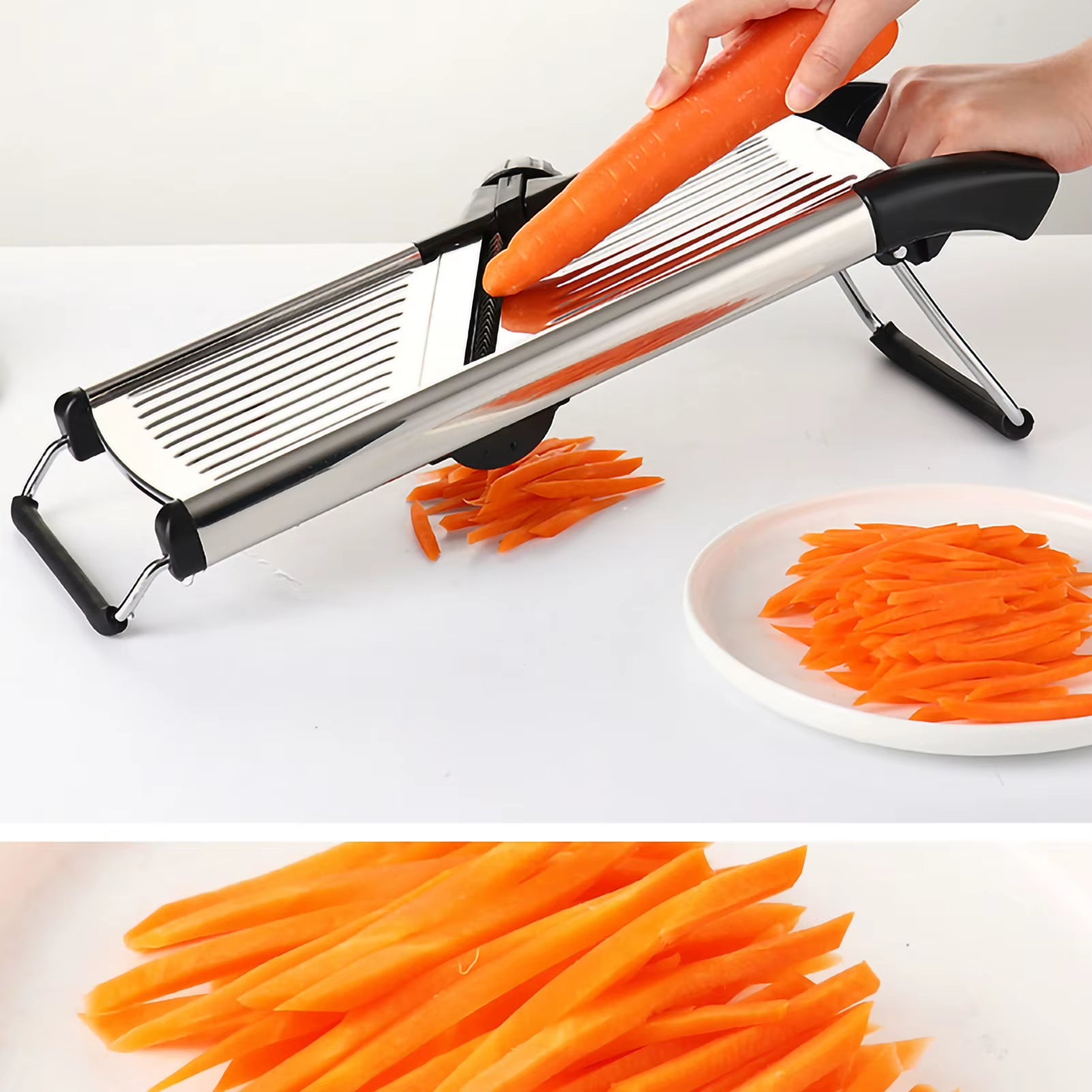 Multi-Function Adjustable Mandoline Slicer Stainless Steel Vegetable Slicer Chopper Cutter for Potato Tomato Onion Carrot