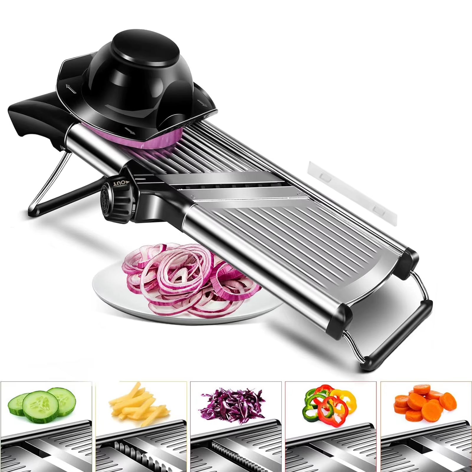 Multi-Function Adjustable Mandoline Slicer Stainless Steel Vegetable Slicer Chopper Cutter for Potato Tomato Onion Carrot